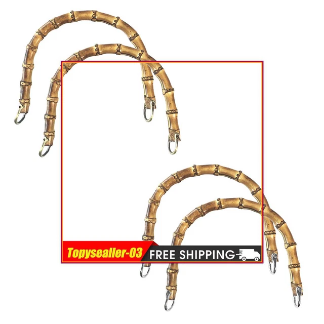 Imitation Bamboo Handbag Purse Handles U-Shaped Replacement for DIY Bag Making