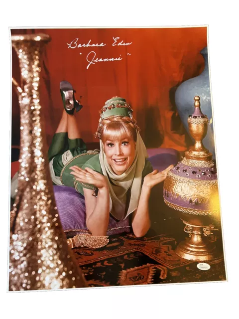 I Dream of Jeannie Barbara Eden Signed 16x20 color Photo Poster JSA  COA