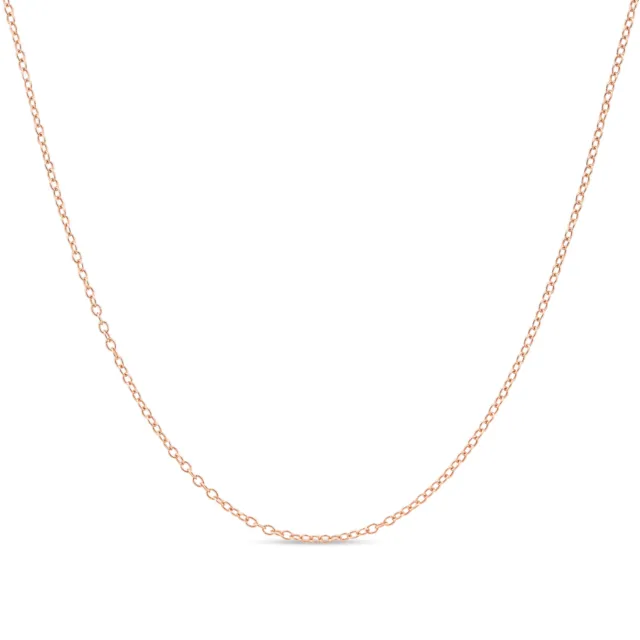 Rose Gold Plated 925 Sterling Silver 1.3mm Cable Chain Necklace 14 - 36 inches!