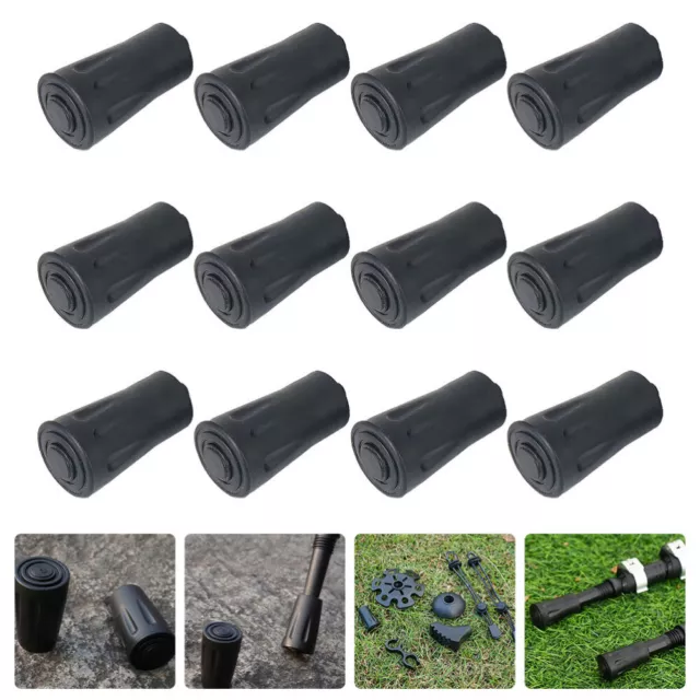 12 Pcs Thickened Pole Tip Cover Trekking Foot Protectors Climbing Stick Supply