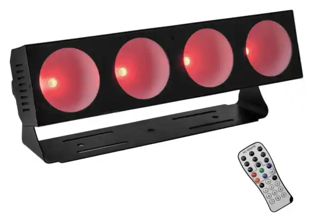 Leistungsstarke DMX LED-Lichteffektleiste mit 4x 30W RGB-COB-LEDs & IR-Remote