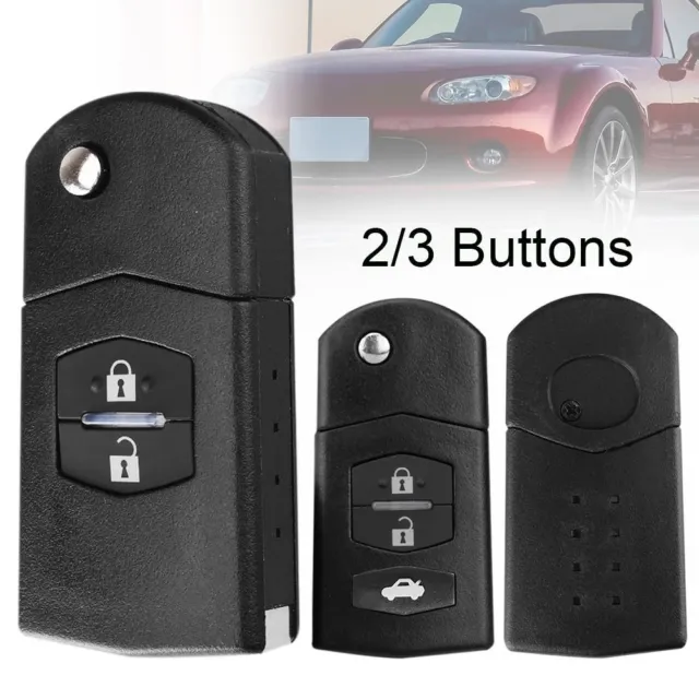 BLADE FOLDING CAR Key Shell Fob Case Cover Key Shell Remote KeyFor Mazda 3  5 6 $13.04 - PicClick AU