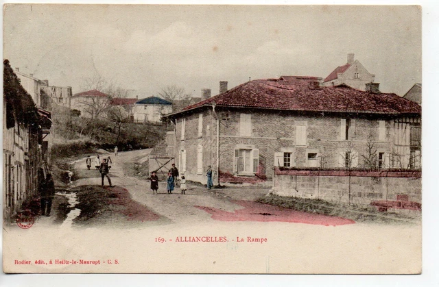 ALLIANCELLES - Marne - CPA 51 - jolie carte couleur - La rampe