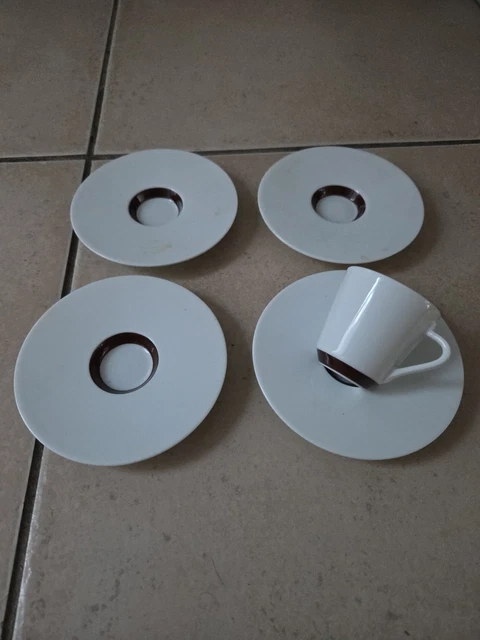SECRET DE GOURMET Lot de 6 Tasses & Sous-Tasses Arya 25cl Blanc pas