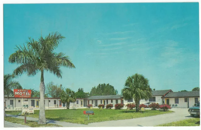 Fort Myers FL Atlas Motel 3893 Palm Beach Blvd Vintage Postcard