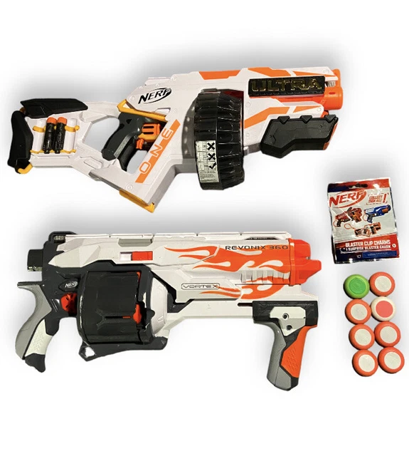 NERF ULTRA ONE Motorized Blaster Farthest Flying and Nerf Revonix 360