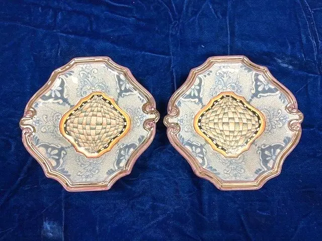 Set of 2: Mackenzie Childs Victoria Richard Emprise Superfluous 6.5" Bowls