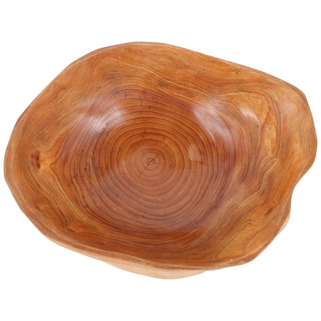 Piatto per frutta intaglio radici ciotole in legno naturale stoviglie manuali