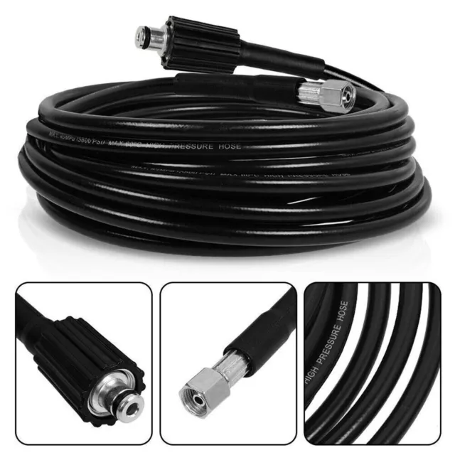 10m Replacement High Pressure Washer hose Heavy Duty UK M22 14mm Jet Power Wash