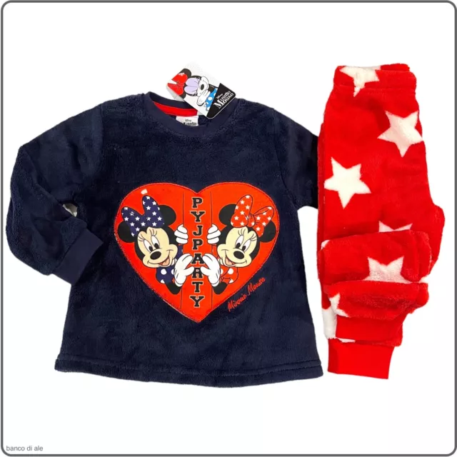 Pigiama tuta da bimba bambina in pile Coral morbido caldo invernale Minnie Mouse