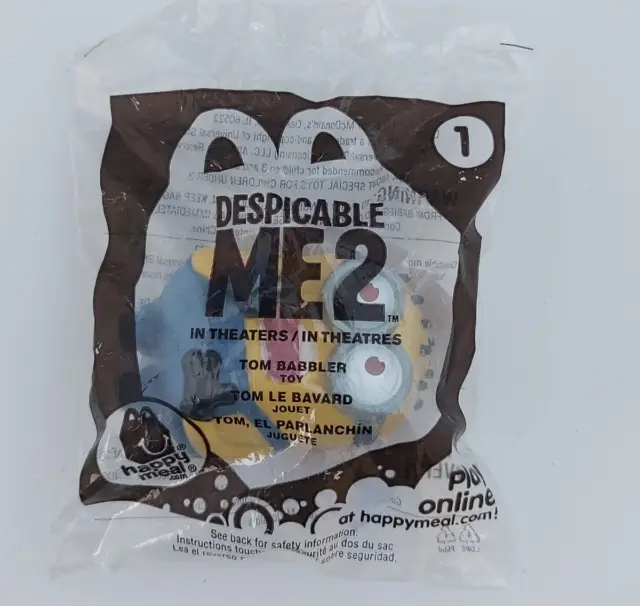 Despicable Me 2 Babbler Minion 2013 McDonald's Happy Meal Toy #1  Factory New Co