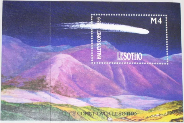 LESOTHO 1986 Block 32 S/S 530 Halley´s Comet Halleyscher Komet Space Weltraum **