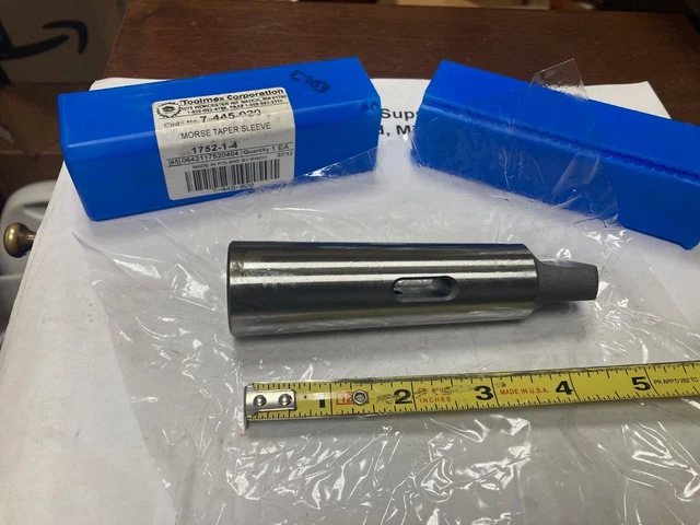 ToolMex 7-445-020, MT1 Hole x 4MT Shank, 4-7/8 OAL, Morse Taper Sleeve