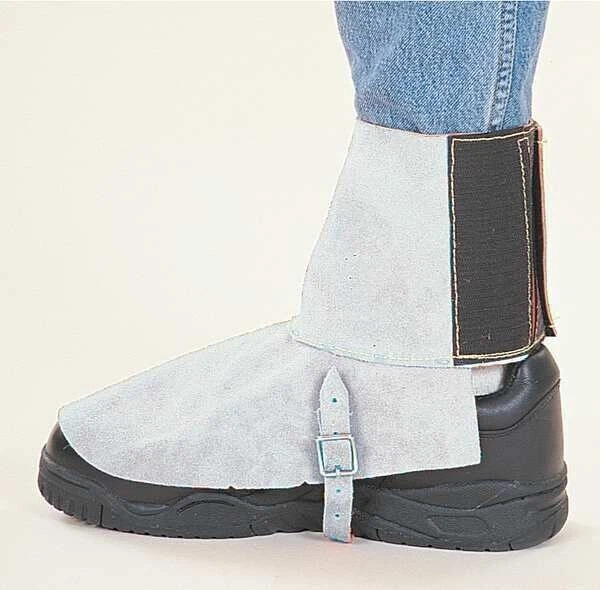 STEEL GRIP Spats, Leather, Adjustable Ankle Straps, PR CL 7250 BC