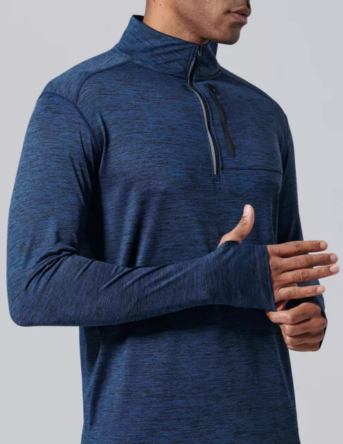 PACK OF 3 Men's Performance Quarter Zip Pullovers with Pockets, Quick ...