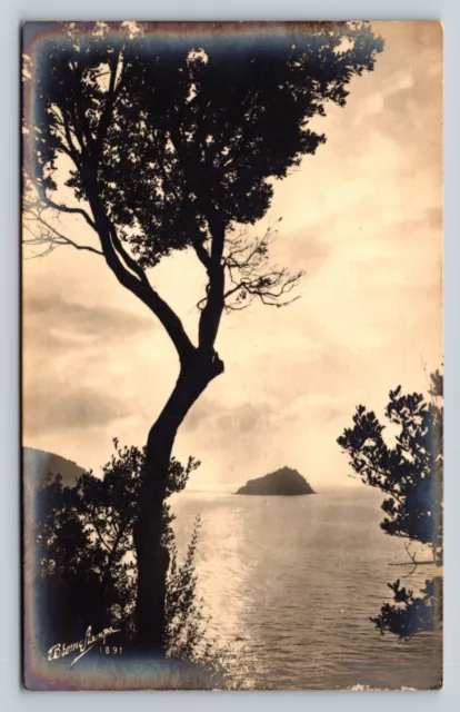 c1942 RPPC Small Island Near Torino Italy WW2 Era VINTAGE Postcard