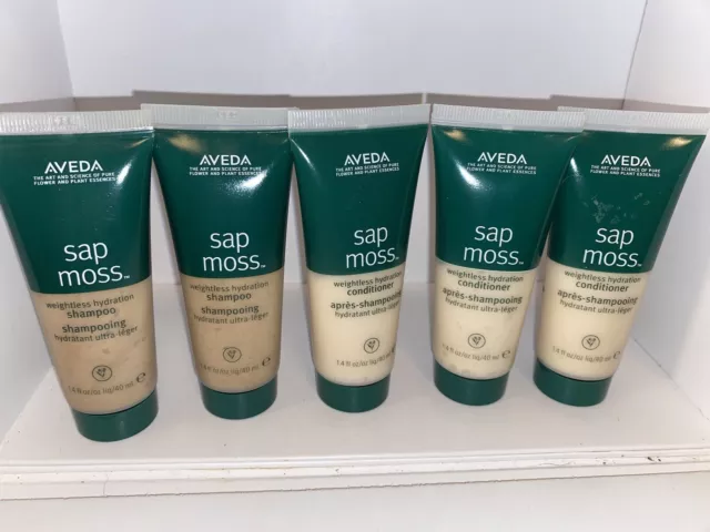 5x  Sap Moss Weightless Hydration Shampoo & Conditioner  1.4oz/40ml Ea