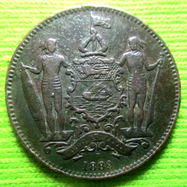 1889 H - British North Borneo  One Cent Coin. # 10/1/23