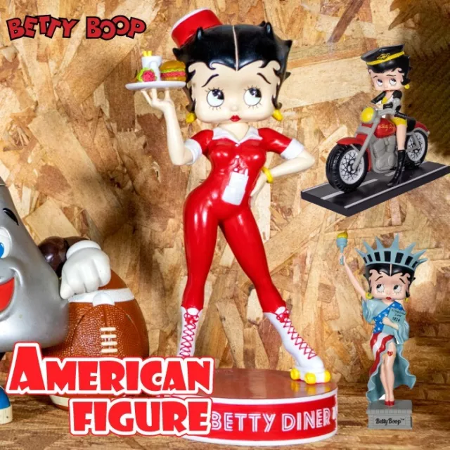 Betty Boop American Girl Doll Figure 3 Types Diner Biker Liberty Resin Statue
