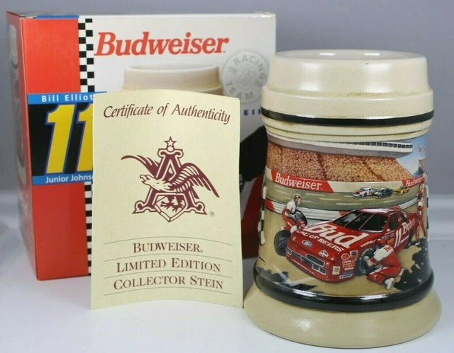 Budweiser Racing Team Bill Elliott Junior Johnson Collector Stein Vintage 1993