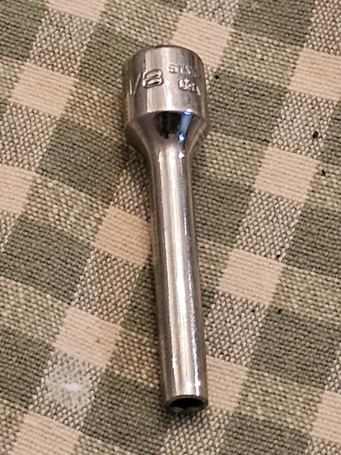 Snap-On stm04 1/8" 1/4" drive sae deep 6 point chrome socket.