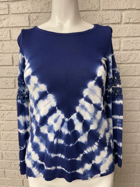 Jessica Simpson Tie Dye Bell Sleeve Top Size L NWT