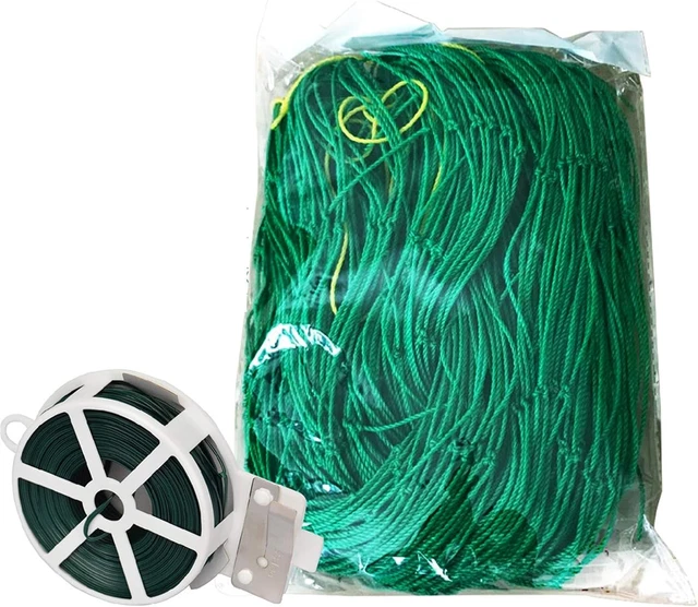 Garten Rankgitter Netz-Kit – Mit Stützpfosten, Pflanzenclips & Zubehör Für Gurken, Kürbis & Co.