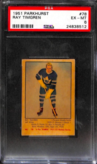 1951 Parkhurst #78 Ray Timgren Psa 6 24838512