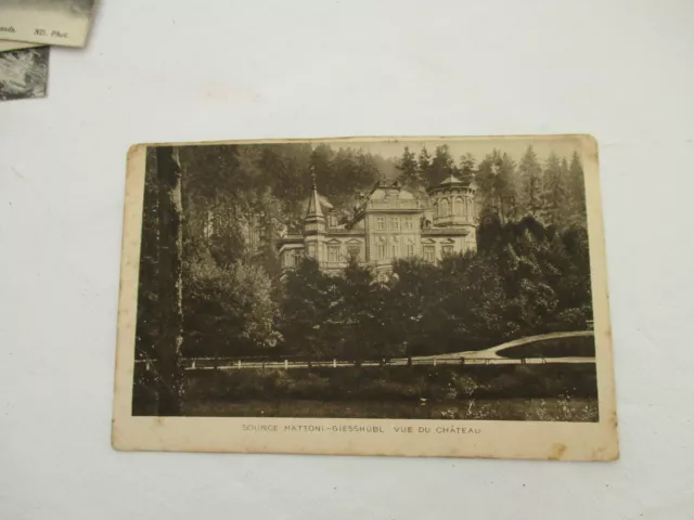 Cpa Source Mattoni Giesshubl Vue Du Chateau  Carte Postale Ancienne 1922