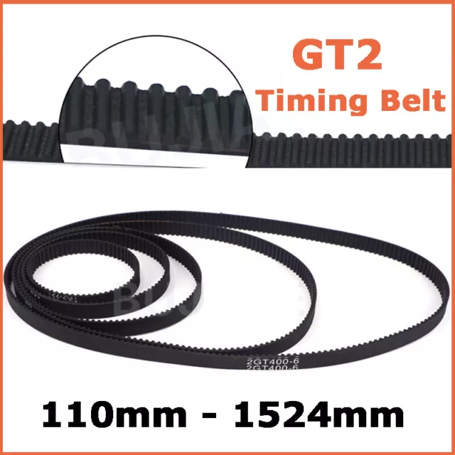 GT2 2mm Pitch 6mm Width Closed Loop Synchronous Timing Belt for Pulley CNC 3D