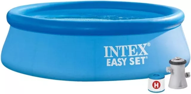 Intex 28112NP – Piscina Fuori Terra Easy Set Rotonda, Pompa Filtro 244x76