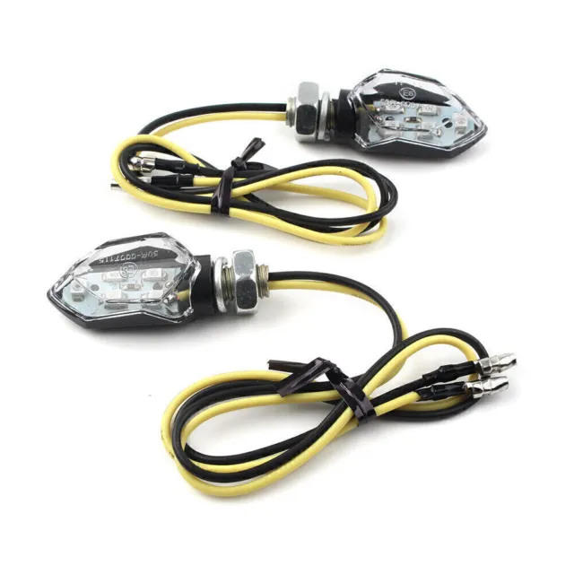 Blinker LED Turn Signal Amber Indicators Lights Universal 8mm Motorcycle Smok