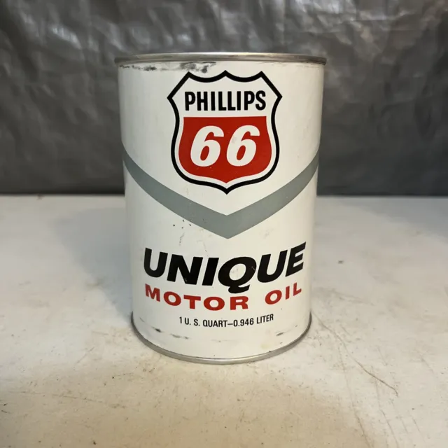 Vintage Phillips 66 Unique Motor Oil Quart Can Empty