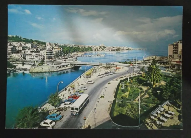 Carte Postale Photo Grèce : Vue Générale De Chalcis Avec Le Pont, Vraie...