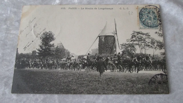 1904 CPA postcard Paris / Le Moulin de Longchamps