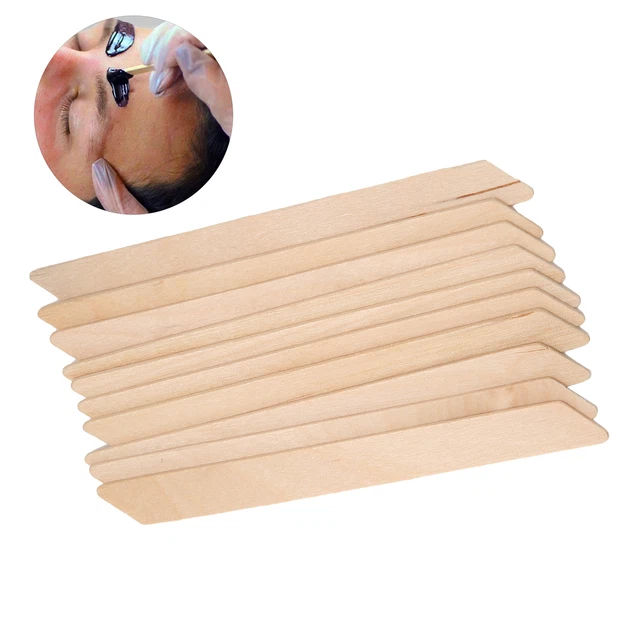 10x palos de cera de madera espátulas aplicador de cera removedor de pelo pierna brazo brazo GSA