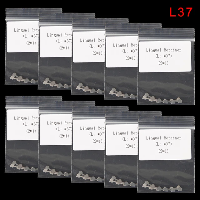 20 Dental Orthodontic Bondable Lingual Retainer Mesh Base Marked Wire Lower 37CH