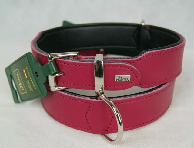 Hunter Softie Hundehalsband Nubuk Leder Farbe Pink