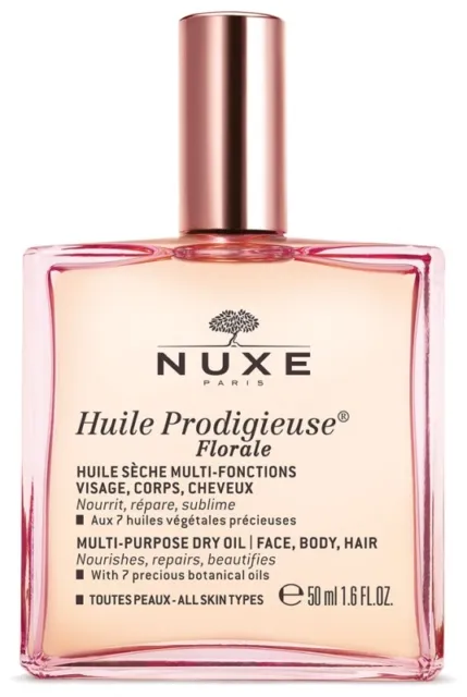Nuxe Huile Prodigieuse Florale Multi Purpose Dry Oil for Face Body Hair 50ml