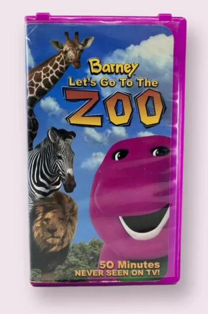 Barney Let's Go To The Zoo 2001 Vhs BARNEY LET’S GO to the Zoo VHS 2001 Clamshell Case Kids Animals Songs