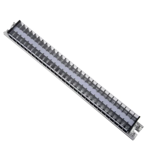 Barrier Terminal Strip Block 660V 15A Dual Row 30P DIN Rail Base Screw Connector