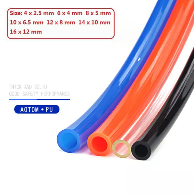 Polyurethane Flexible Tubing Pneumatic PU Pipe Tube Hose Air pipe Various Sizes