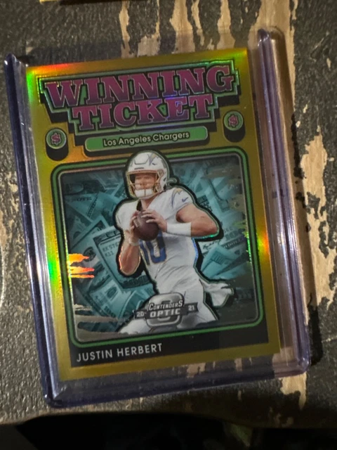 2022 justin herbert gold optic contenders winning ticket
