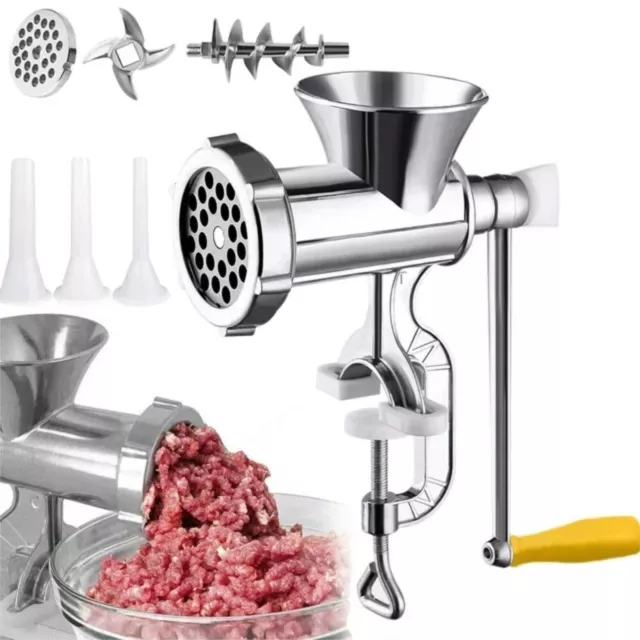 VEVOR Manual Meat Grinder Heavy Duty Cast Iron Meat Grinder & Steel Table Clamp