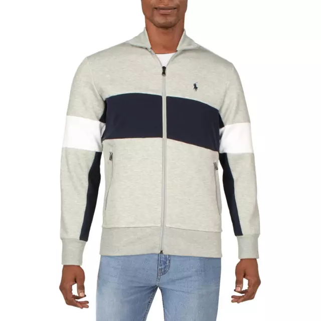 Polo Ralph Lauren Mens Double-Knit Colorblock Track Jacket Loungewear BHFO 4767