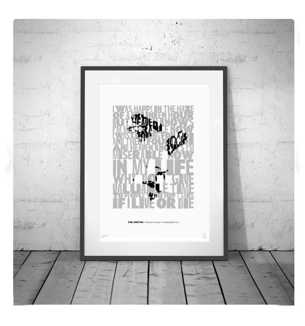 THE SMITHS ❤ Heaven Knows I'm Miserable Now  song lyrics poster art Ltd Ed Print