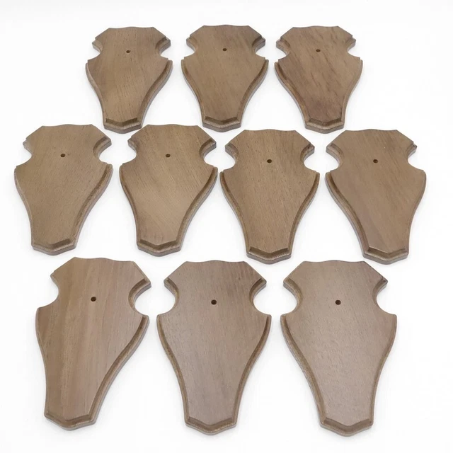 10 Pieza Ciervo Escudo de Trofeo Romo Pequeño Braun Af 19CM X 11CM 2