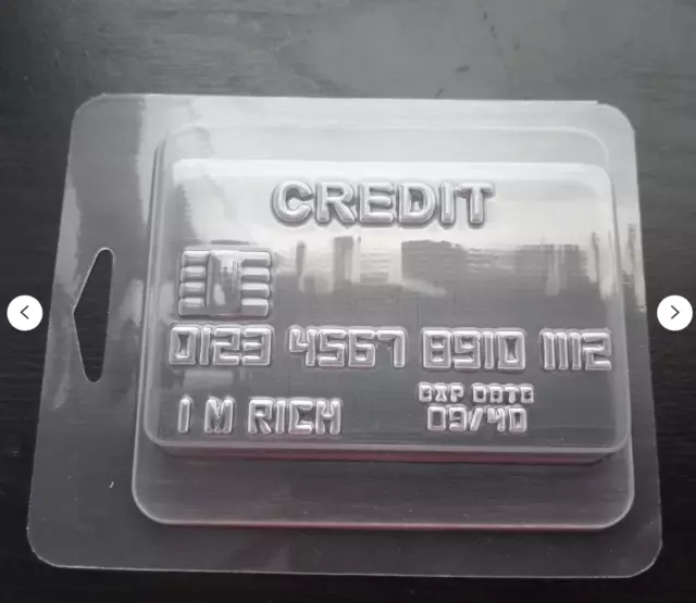 MOLDE DE TARJETA DE CRÉDITO, molde de jabón con tema de dinero, vela, molde de chocolate decoración de pasteles,