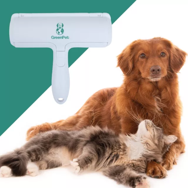 GreenPet Pet Hair & Lint Remover Roller; Reusable Cat and Dog Hair Remover