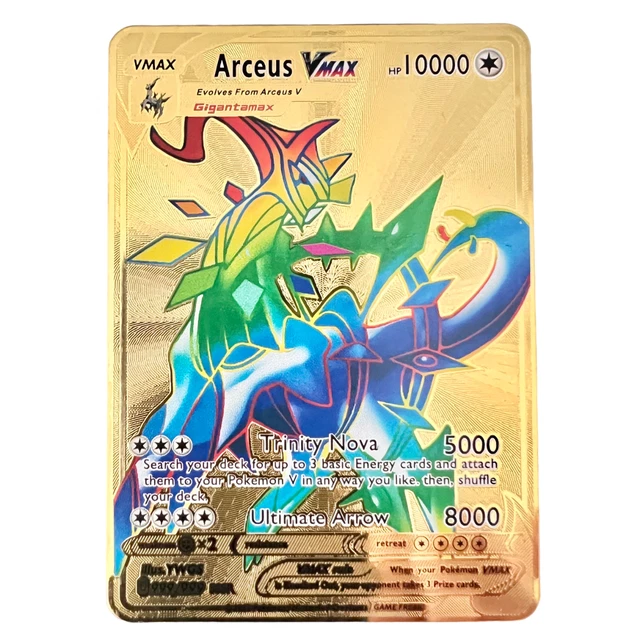 POKEMON STAINLESS STEEL Metal Card Arceus Charizard Pikachu VMAX GX POKEMON STAINLESS STEEL Metal Card Arceus Charizard Pikachu VMAX GX